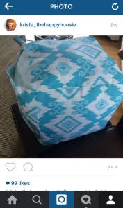 How to Sew a DIY Pouf Ottoman {Indoor or Outdoor} | The Happy Housie