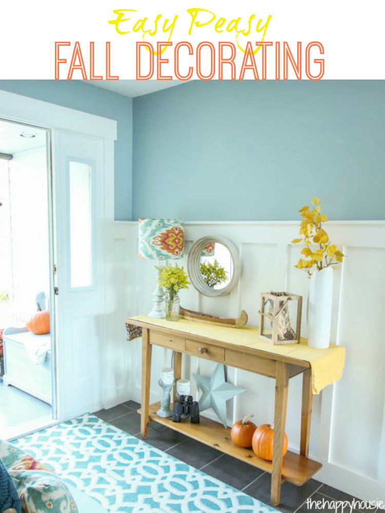 Super easy peasy fall decor ideas and our fall house tour part two at thehappyhousie.com
