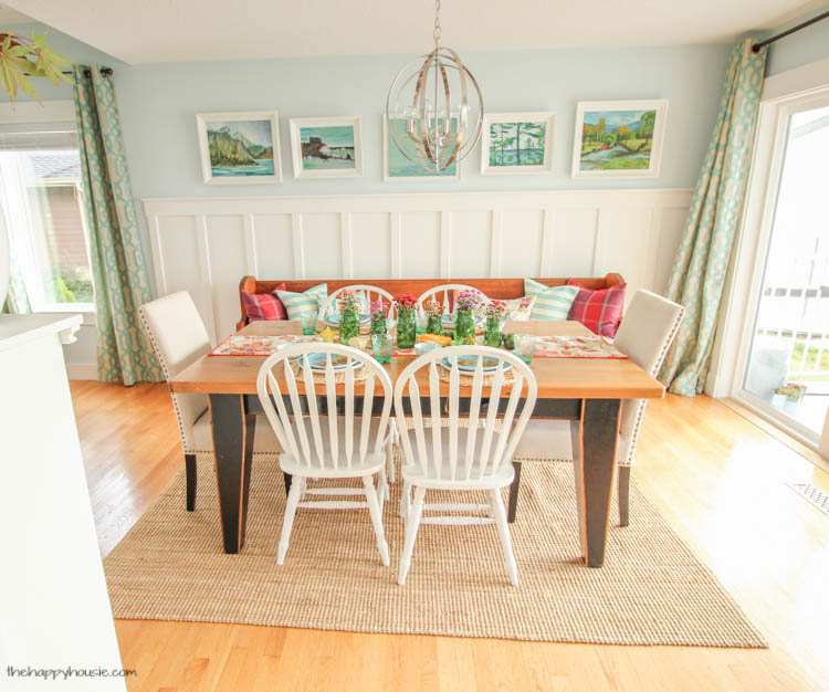 Your going to love this beautiful fall home tour full of fresh crisp colour at thehappyhousie.com-33