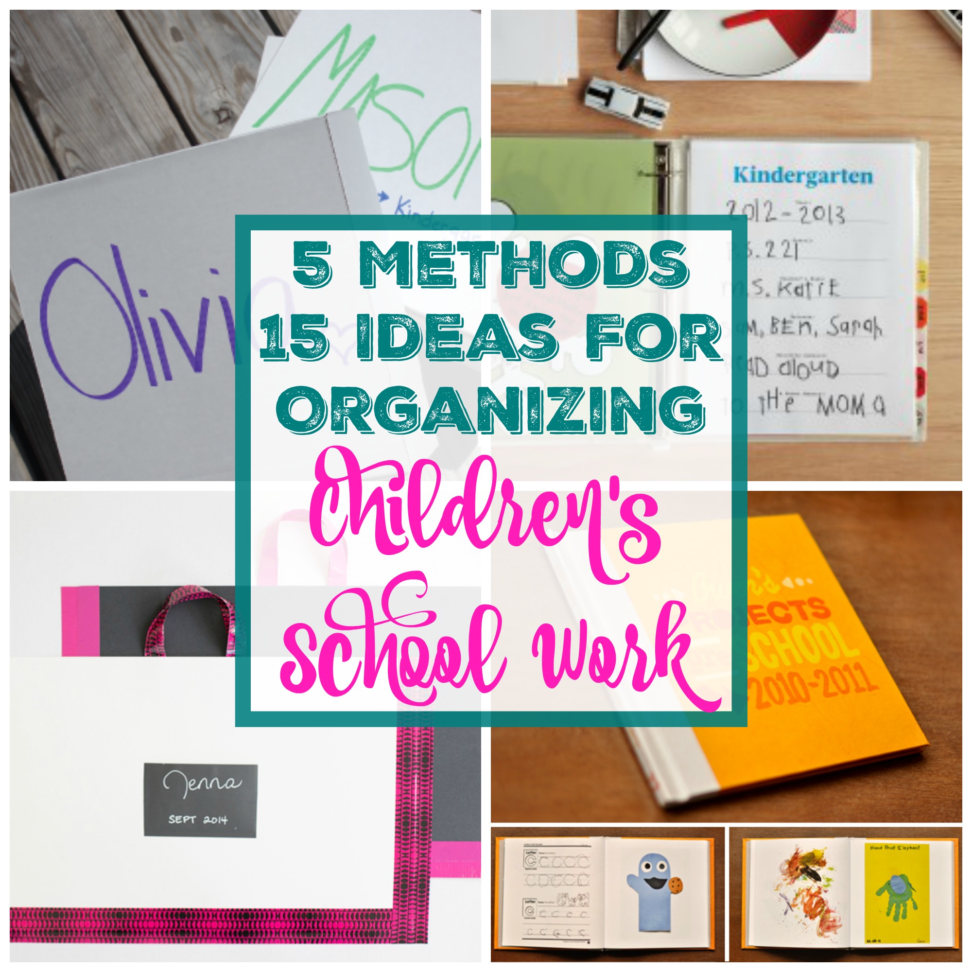 15 Fantastic Ideas for Organizing and Storing Children’s School Work