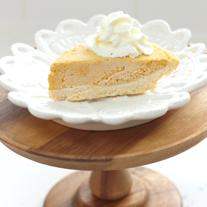 Elements of Thanksgiving Hop: Gluten Free Low Carb Pumpkin Cheesecake Pie