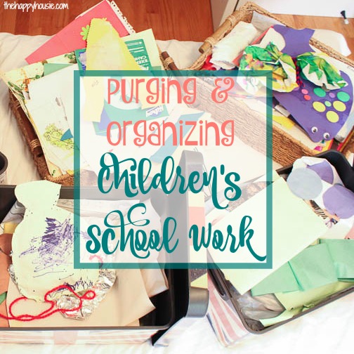 Following the Marie Kondo method for Purging & Organizing Children's School Work-2