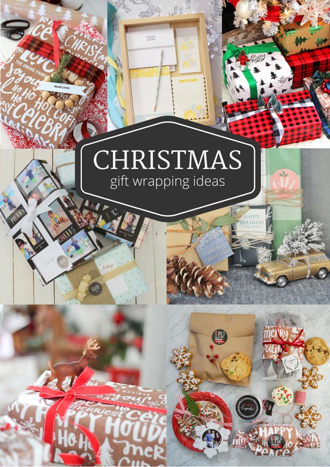 Christmas gift wrapping ideas poster.