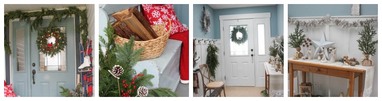 Christmas Front Porch and Entry Hall