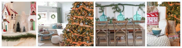 Christmas Living and Dining Room Tour at thehappyhousie.com