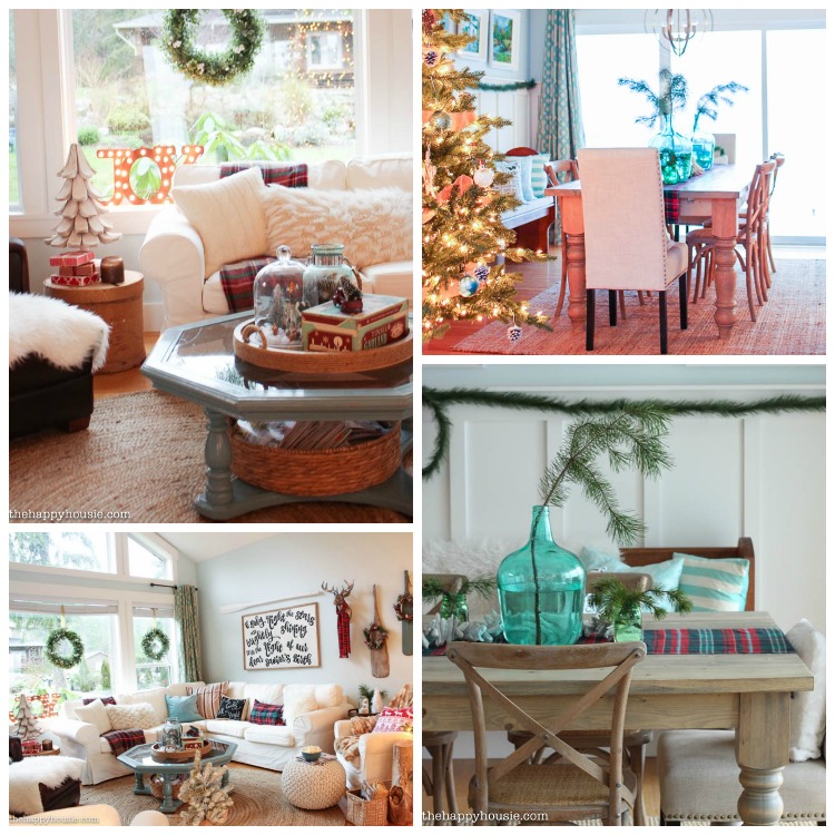 A Lake Cottage Christmas: Our Christmas Living & Dining Room