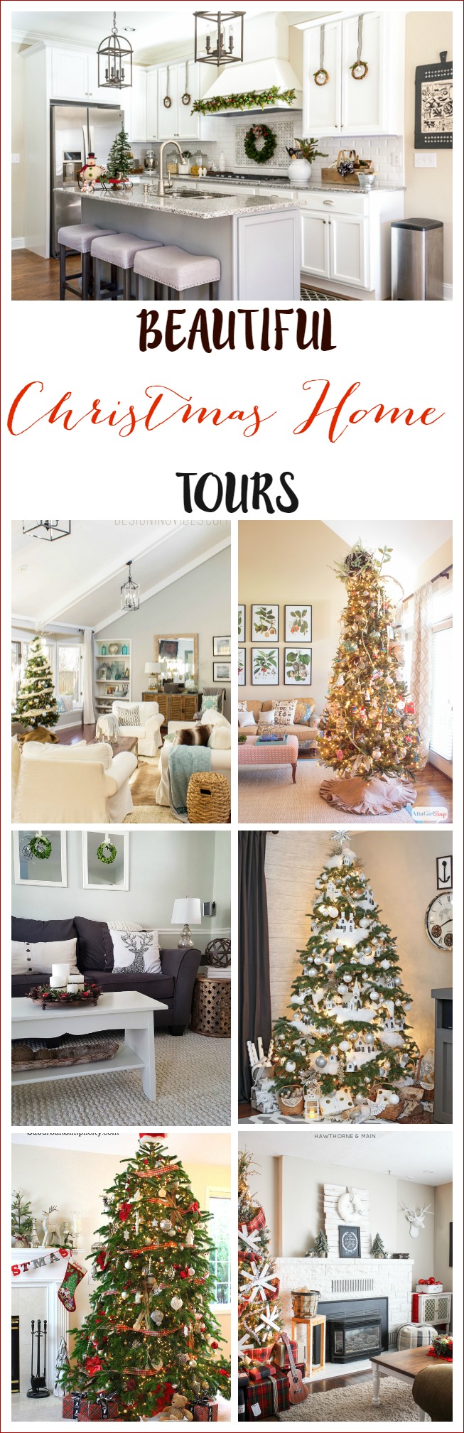 Beautiful Christmas Home Tours poster.