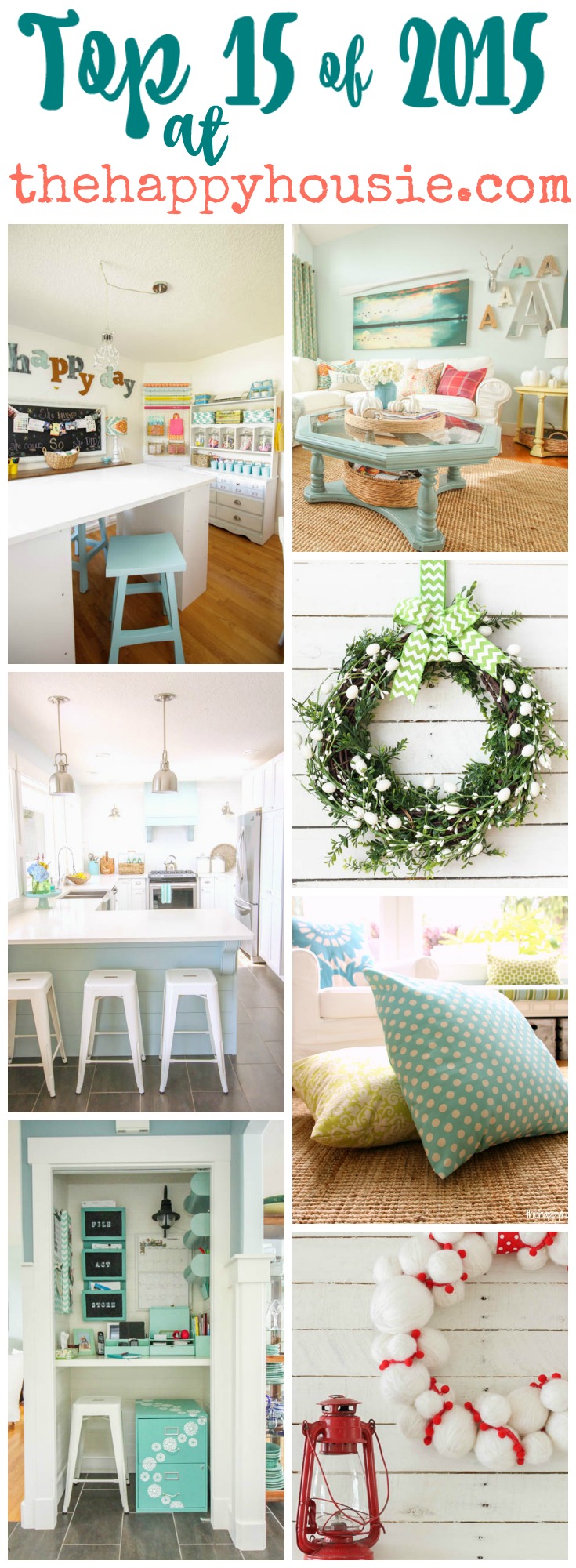 Top 15 posts, projects, DIYs, and crafts of 2015 at thehappyhousie.com