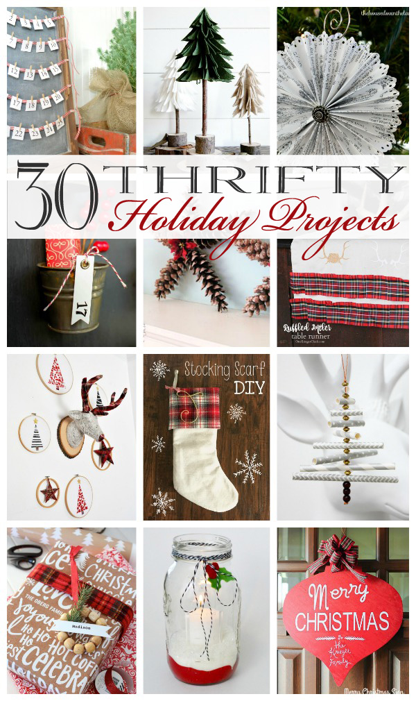 You've got to see these 30 gorgeous thrifty Christmas Project DIY ideas at thehappyhousie.ccom
