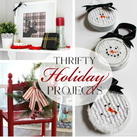 Thrifty Holiday Projects {Get Your DIY On Link Party}