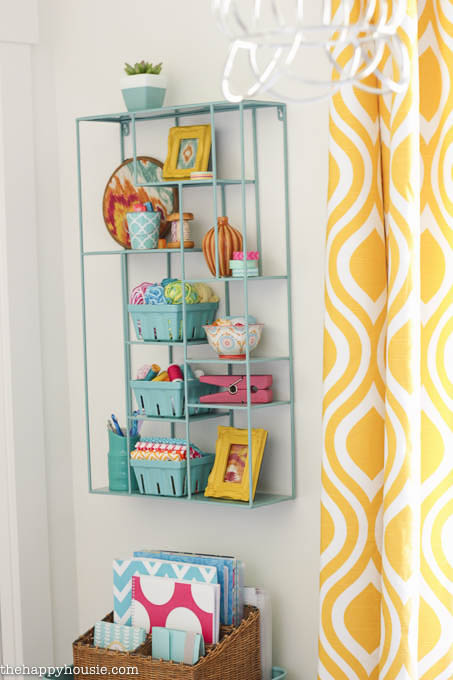 Colourful Cheery Craft Room Tour at thehappyhousie.com-11