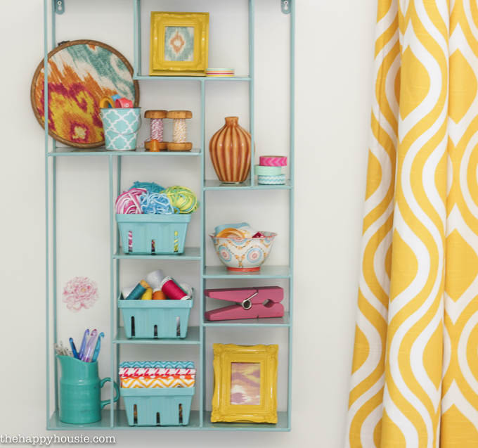 Colourful Cheery Craft Room Tour at thehappyhousie.com-17