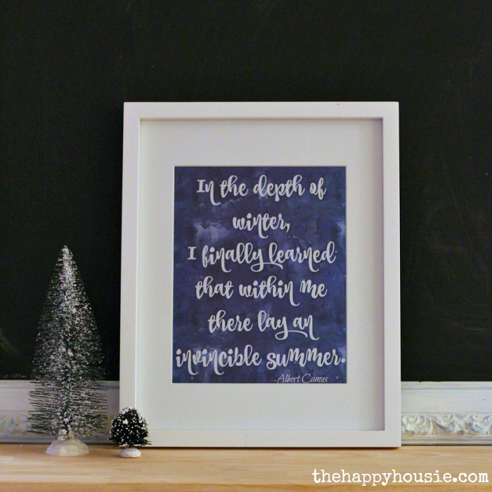 In the depth of winter free printable at thehappyhousie.com graphic.