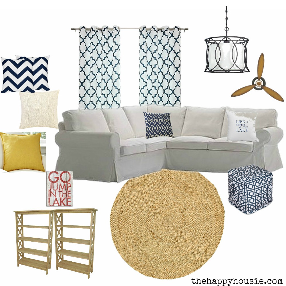 Winter Refresh Mood Board with Navy and White with Wayfair.ca at thehappyhousie.com.