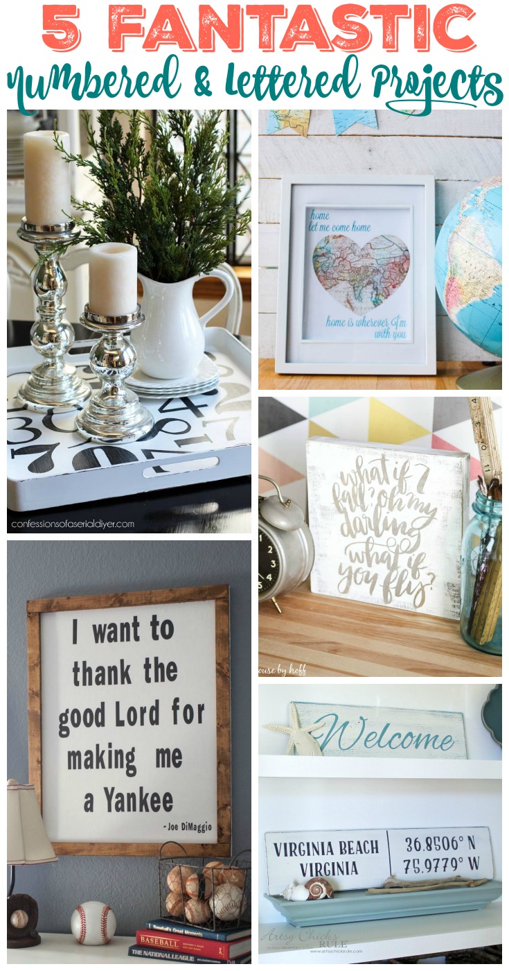 5 Fantastic Numbered and Lettered Projects Get Your DIY On Challenge