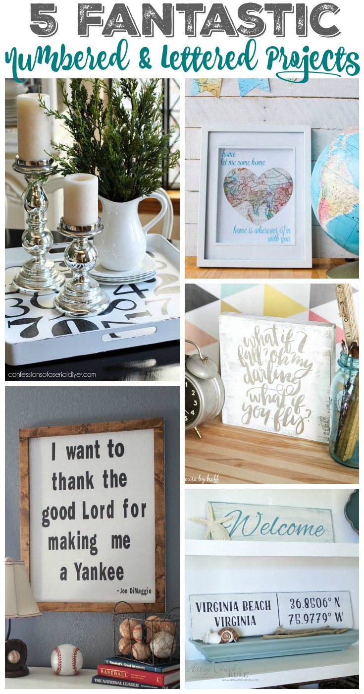 5 Fantastic Numbered and Lettered Projects for the Get Your DIY On Challenge