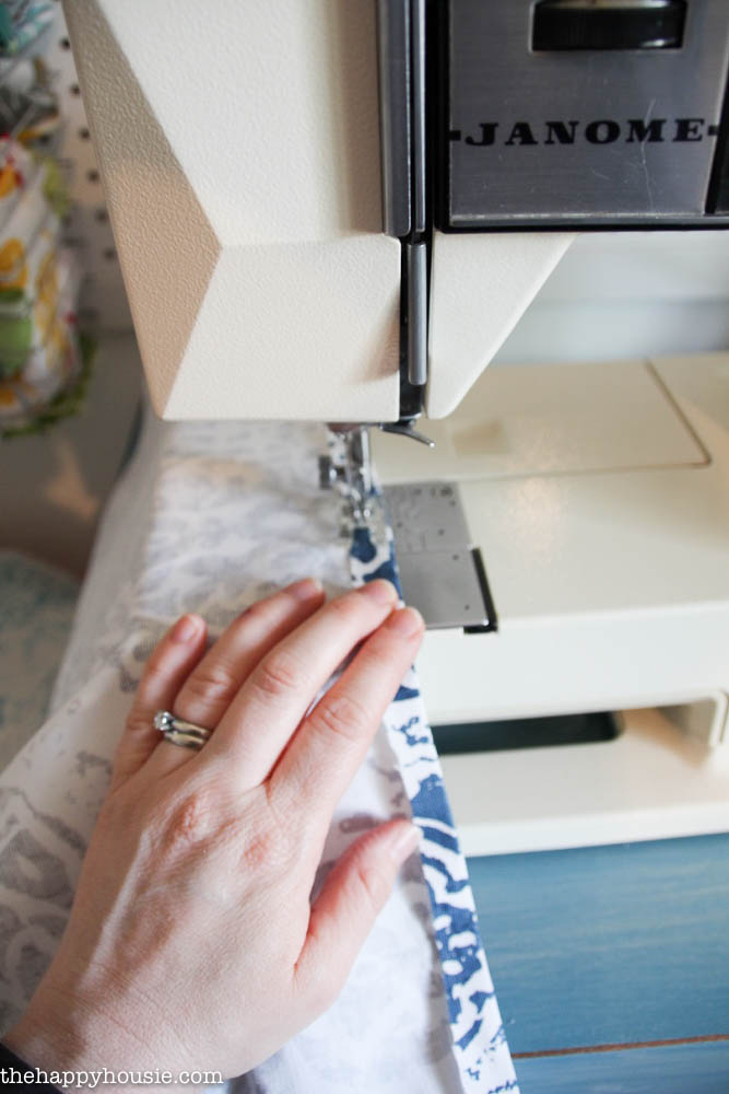 DIY Barely Sew or No-Sew Designer Look Drapery Panels tutorial at the happy housie-4