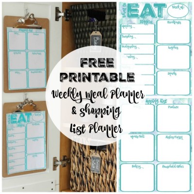 Pantry Makeover: Free Printable Weekly Meal Planner and Shopping List ...