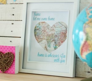 Home is Wherever I'm With You Free Printable Art {&amp; V-Day Vignette ...