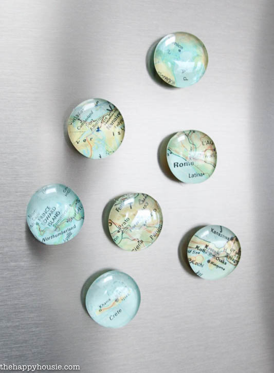Quick & Easy DIY Map Magnets a great DIY Gift Idea tutorial at the happy housie-5