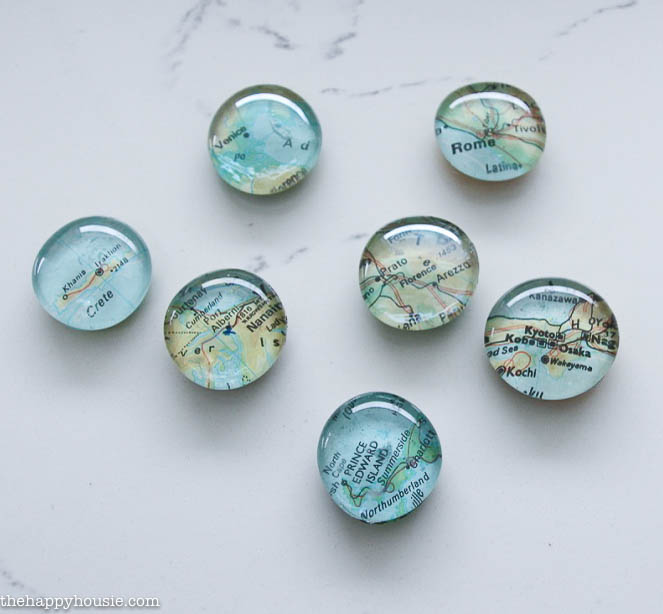 Quick & Easy DIY Map Magnets a great DIY Gift Idea tutorial at the happy housie-7