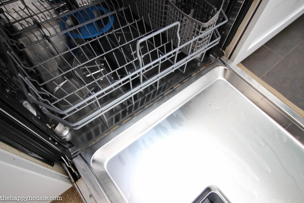 Spring Clean Your Dishwasher with Finish Dishwasher Cleaner - it is amazing what it can remove!-1