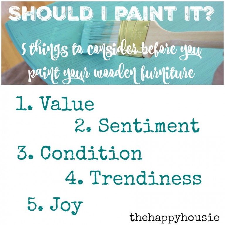 How to decide if you should paint wooden furniture {& a sofa table makeover}