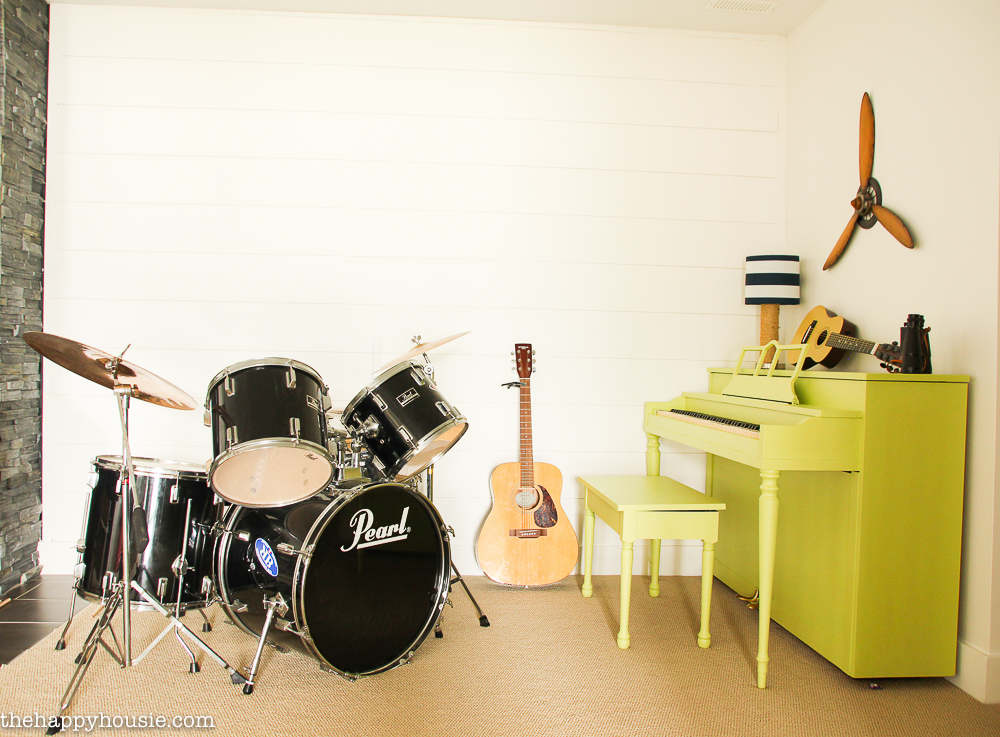 FrogTape Paintover Challenge Basement Family Room Makeover Reveal DIY-10