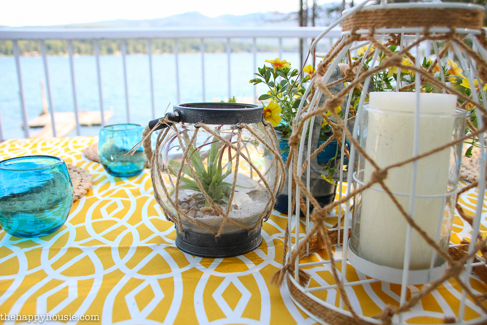 Outdoor Dining Area and Cheery Lakefront Outdoor Tablescape at the happy housie-12