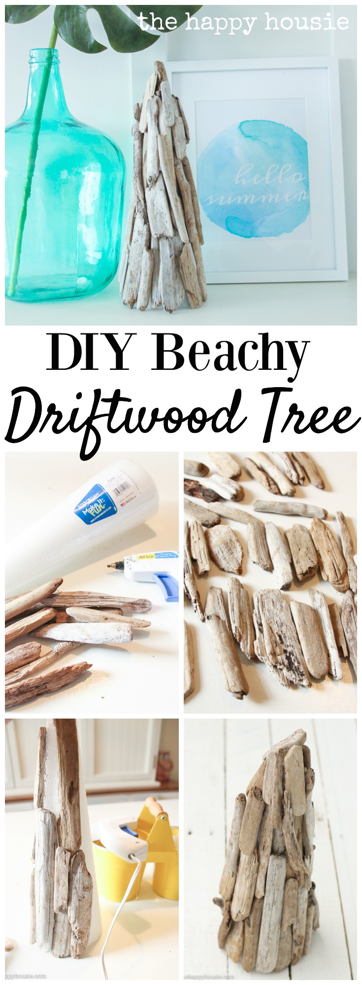 DIY driftwood tree poster.