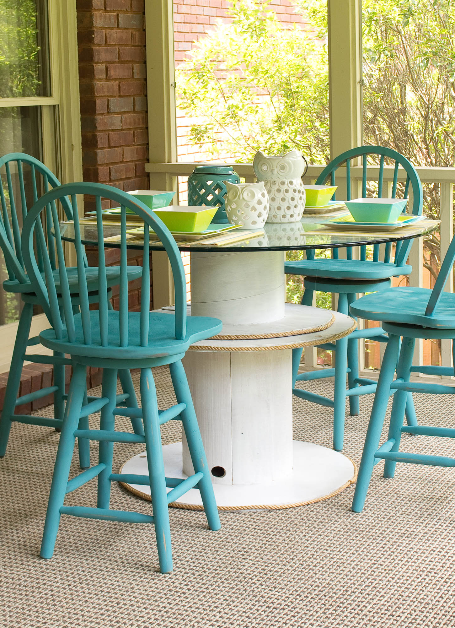 OE Features Wire Spool Outdoor Table at Savvy Apron