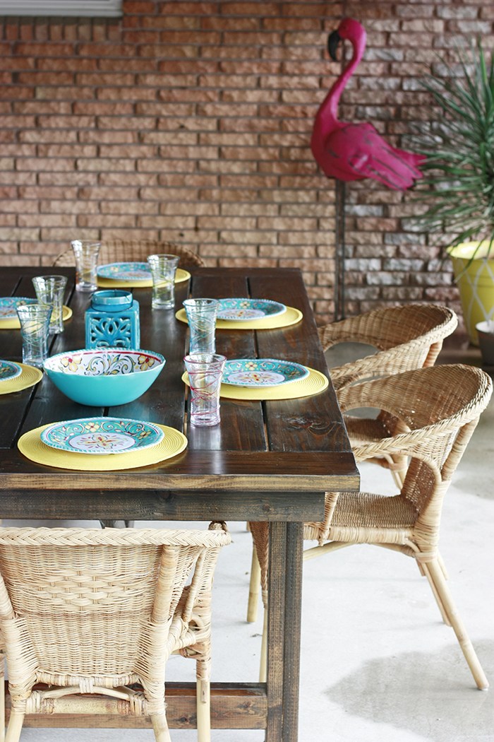 OE Outdoor Dining Area Farmhouse Table at Amber Oliver