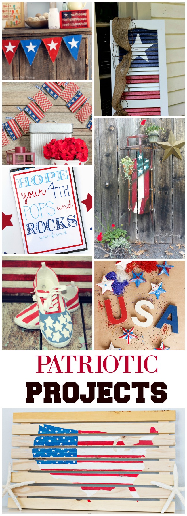 You will love these fun and inspiring Patriotic Projects great for Fourth of July or Memorial Day