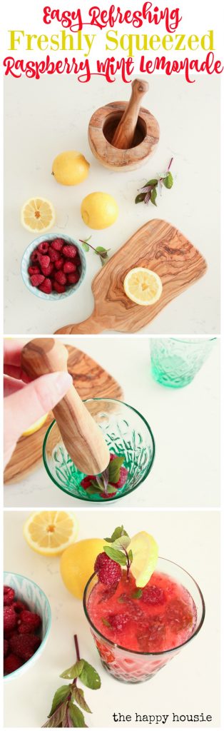 Lemon Raspberry Mints Freshly Squeezed Raspberry Mint Lemonade | The Happy Housie