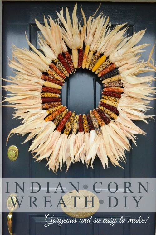 Fantastic DIY Fall Wreaths INDIAN-CORN-WREATH-DIY-This-is-a-GORGEOUS-wreath-and-so-so-easy-to-make-stonegableblog.com_-e1412719204491