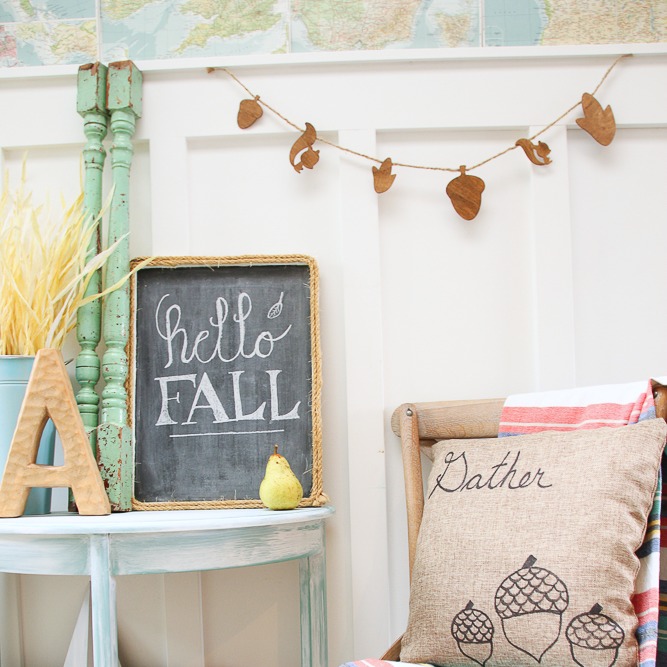 Simple DIY Wooden Fall Woodland Banner