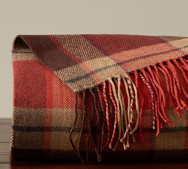 You'll love this stunning rich warm plaid throw from Pottery Barn it's the perfect way to add some warmth to your decor this fall and winter affiliate link