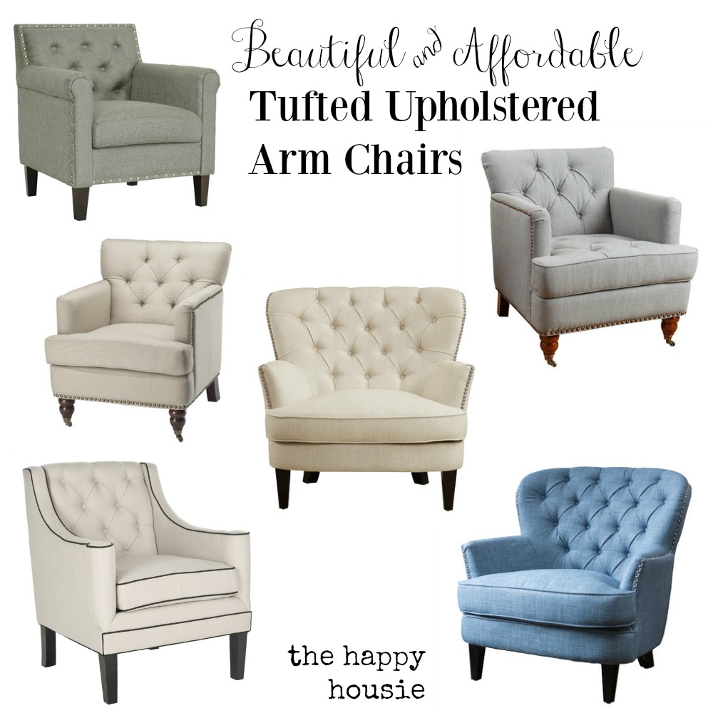 Friday’s Finds: Beautiful & Affordable Tufted Upholstered Arm Chairs