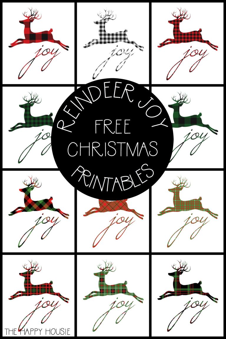 12 Plaid &amp; Buffalo Check Free Christmas Printables | The Happy Housie