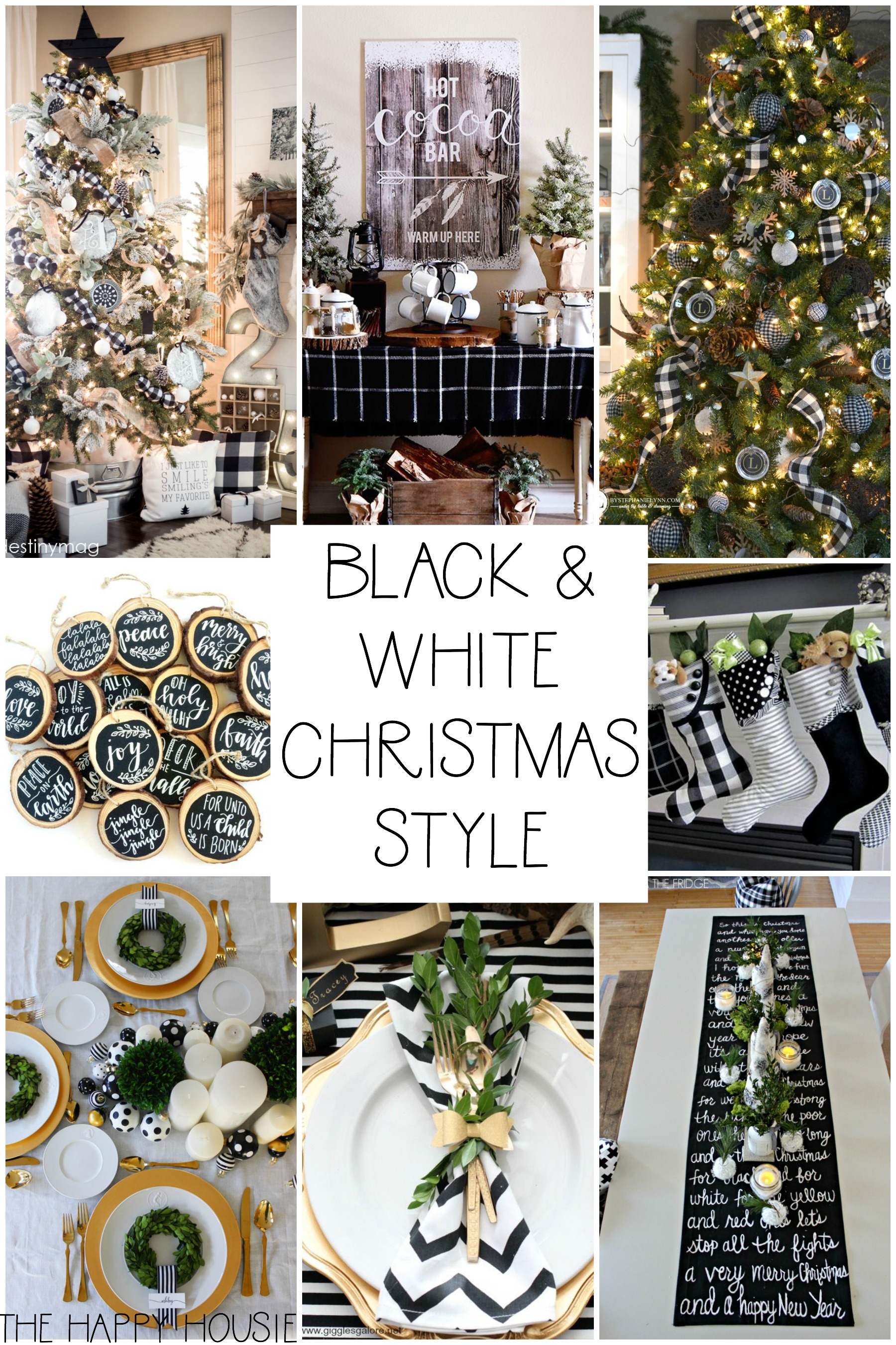Black and White Christmas Style poster.