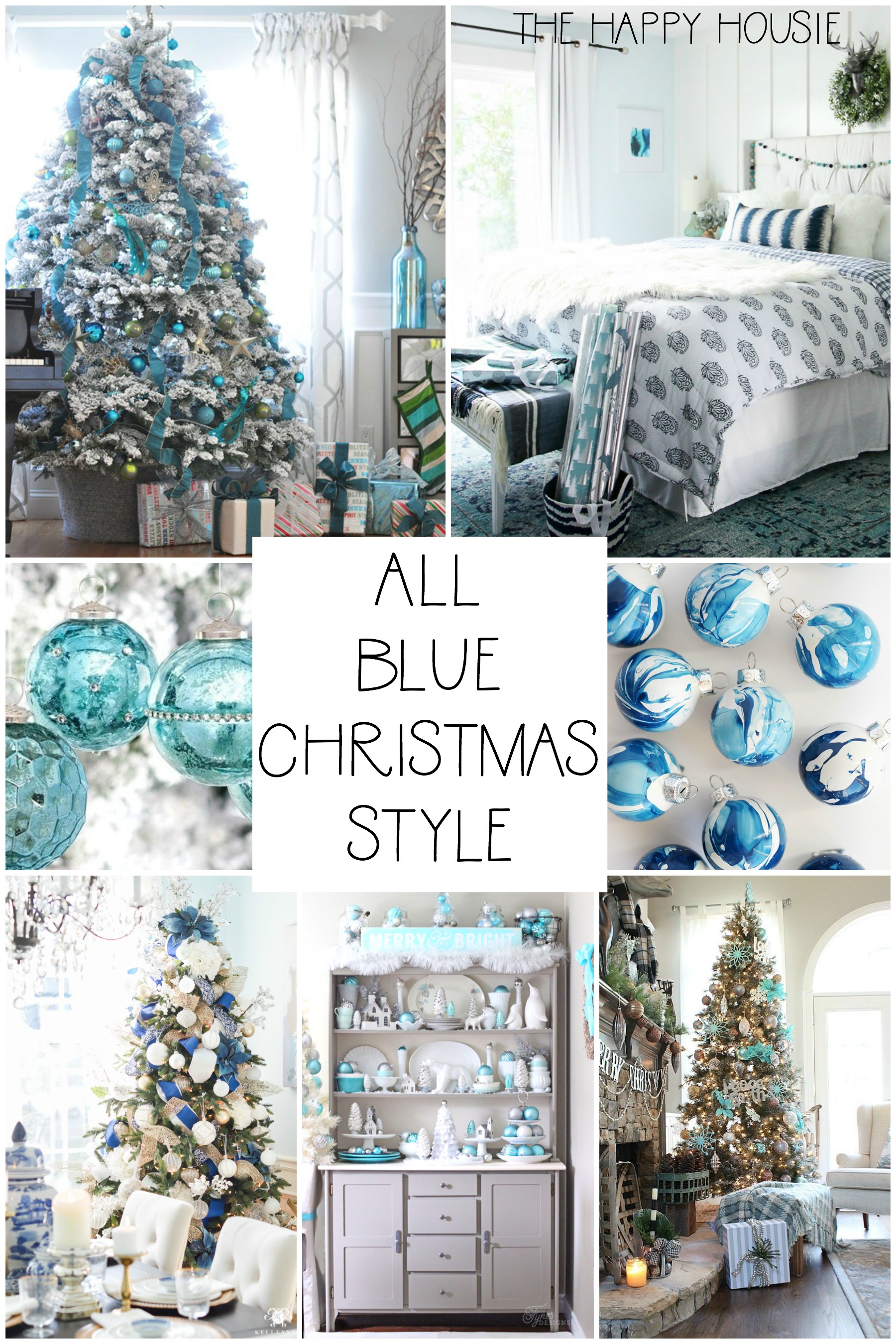 All Blue Christmas Style poster.