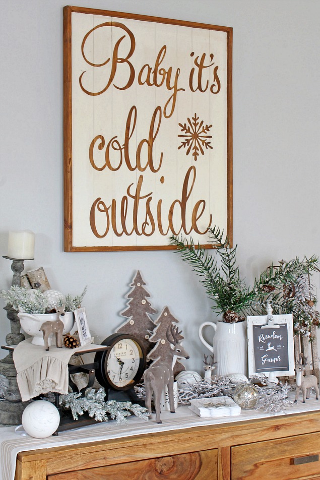 Baby its cold outside framed graphic.