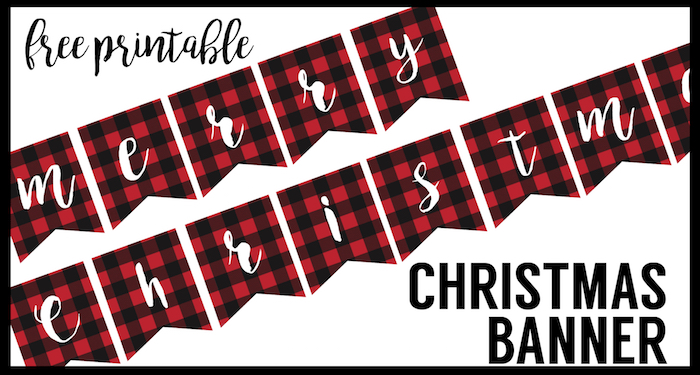 A Merry Christmas banner printable.