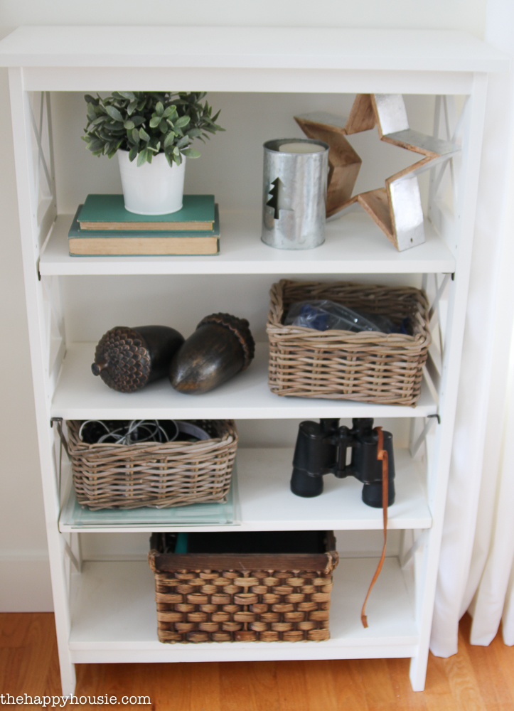 Cute Affordable Storage Solutions for organizing our living room bookshelf storage-1