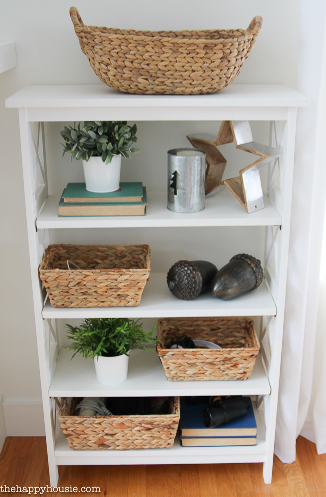 Cute Affordable Storage Solutions for organizing our living room bookshelf storage-4