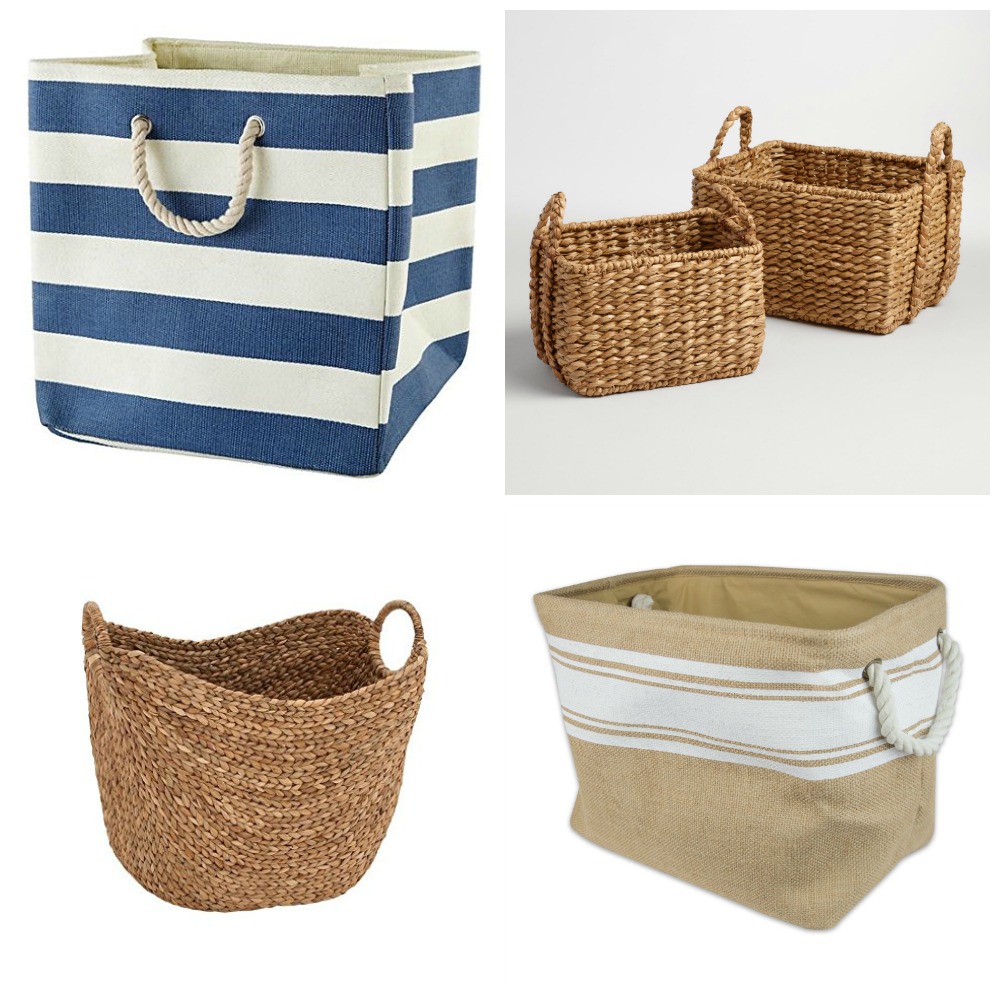 Friday’s Finds: Cute Storage Baskets {& Organizing Our Living Room Shelves}