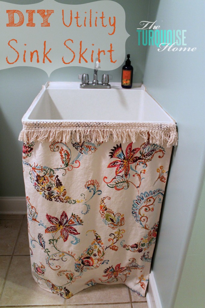 DIY Utility Sink Skirt.