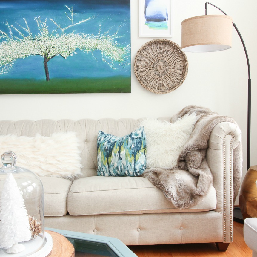 Friday’s Finds: Swing Arm Floor Lamps and our Winter Living Room