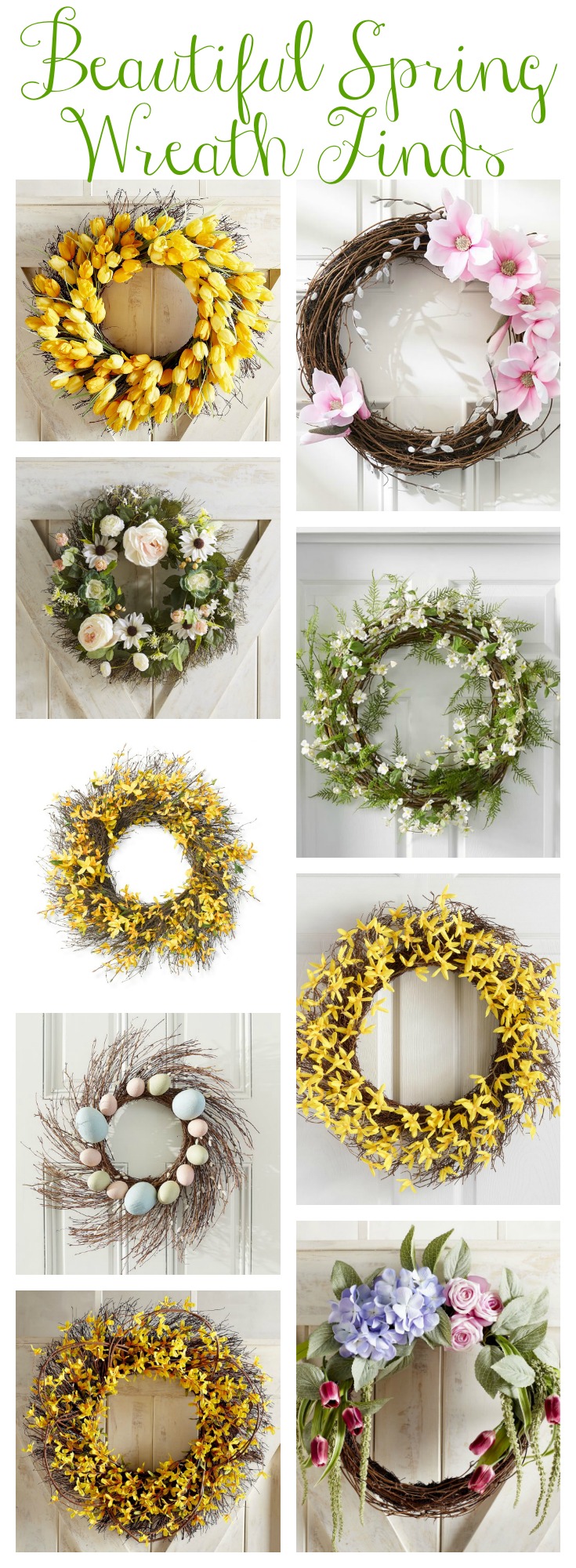 Beautiful Spring Wreath Finds poster.
