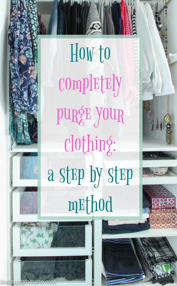 A step by step method for purging your clothes poster.